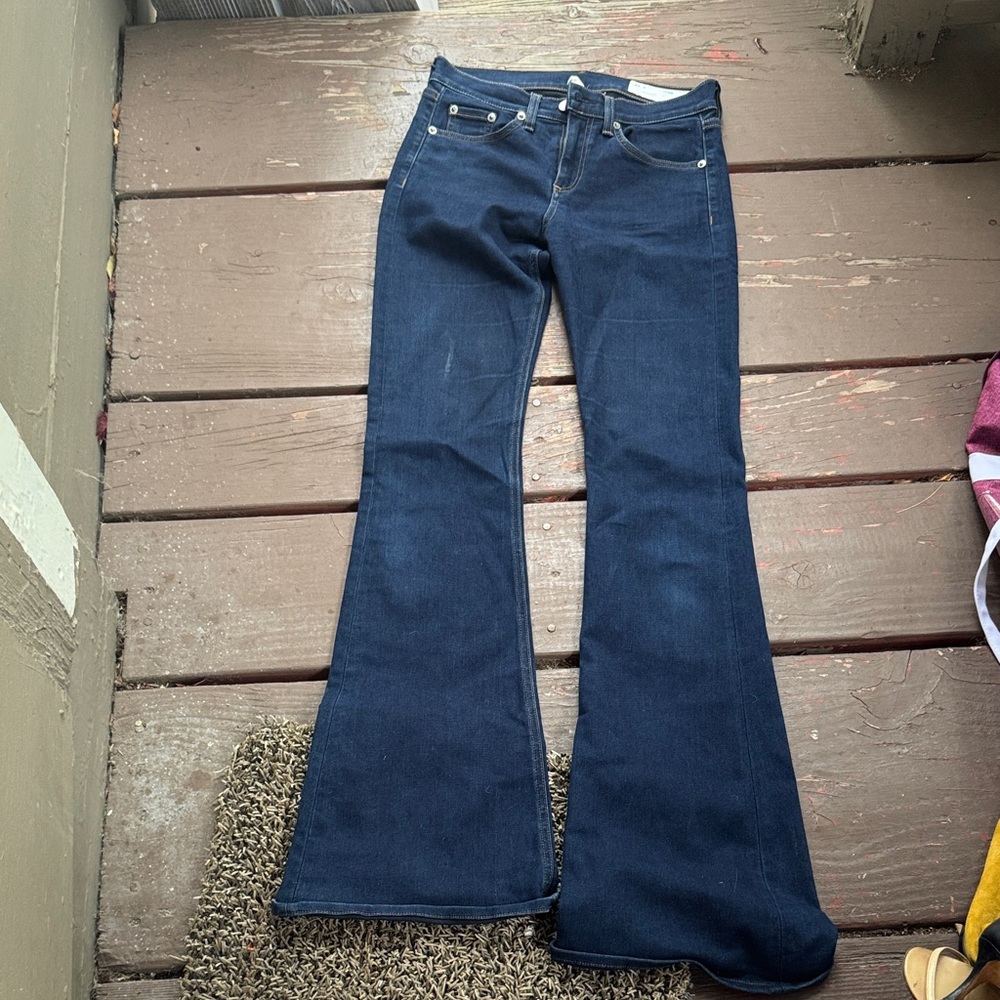 rag & bone Dark Blue Flare Jeans